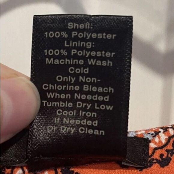 Ann Taylor Size 14 Mandala Print Fit & Flare Dress Coral Sleeveless Summer Boho - Picture 9 of 9